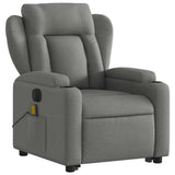 Electric Stand up Massage Recliner Chair Dark Grey Fabric - Top-Down View