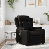 Massage Recliner Chair Black Faux Leather