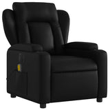Electric Massage Recliner Chair Black Faux Leather - Top-Down View