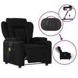 Electric Massage Recliner Chair Black Faux Leather - Rear View