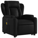 Stand up Massage Recliner Chair Black Faux Leather - Top-Down View