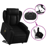 Stand up Massage Recliner Chair Black Faux Leather - Rear View