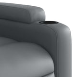 Electric Stand up Massage Recliner Chair Grey Faux Leather - Extra Image