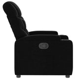 Recliner Chair Black Fabric - Close-Up Angle