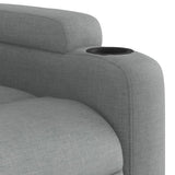 Electric Recliner Chair Light Grey Fabric - Extra Image