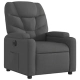 Electric Recliner Chair Dark Grey Fabric - Side View