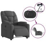 Electric Recliner Chair Dark Grey Fabric - 45-Degree Angle