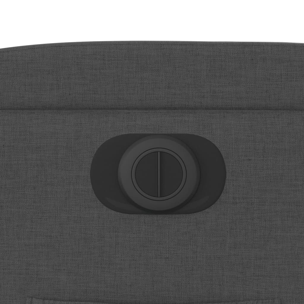 Electric Recliner Chair Dark Grey Fabric