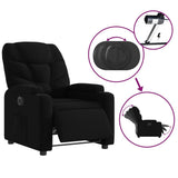 Electric Recliner Chair Black Fabric