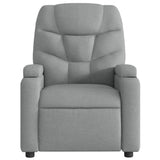 Electric Massage Recliner Chair Light Grey Fabric - Extra Image