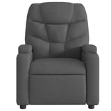Electric Massage Recliner Chair Dark Grey Fabric - Low Angle