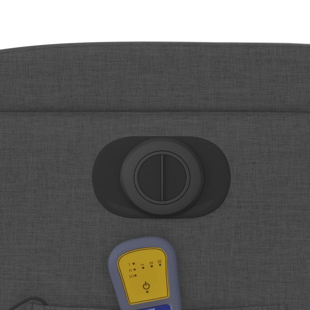 Electric Massage Recliner Chair Dark Grey Fabric