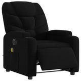 Electric Massage Recliner Chair Black Fabric
