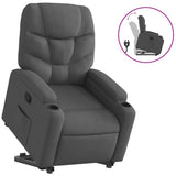 Stand up Recliner Chair Dark Grey Fabric - Front View