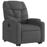 Stand up Recliner Chair Dark Grey Fabric - Top-Down View