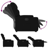 Stand up Recliner Chair Black Fabric