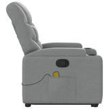 Stand up Massage Recliner Chair Light Grey Fabric - Extra Image