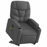 Stand up Massage Recliner Chair Dark Grey Fabric