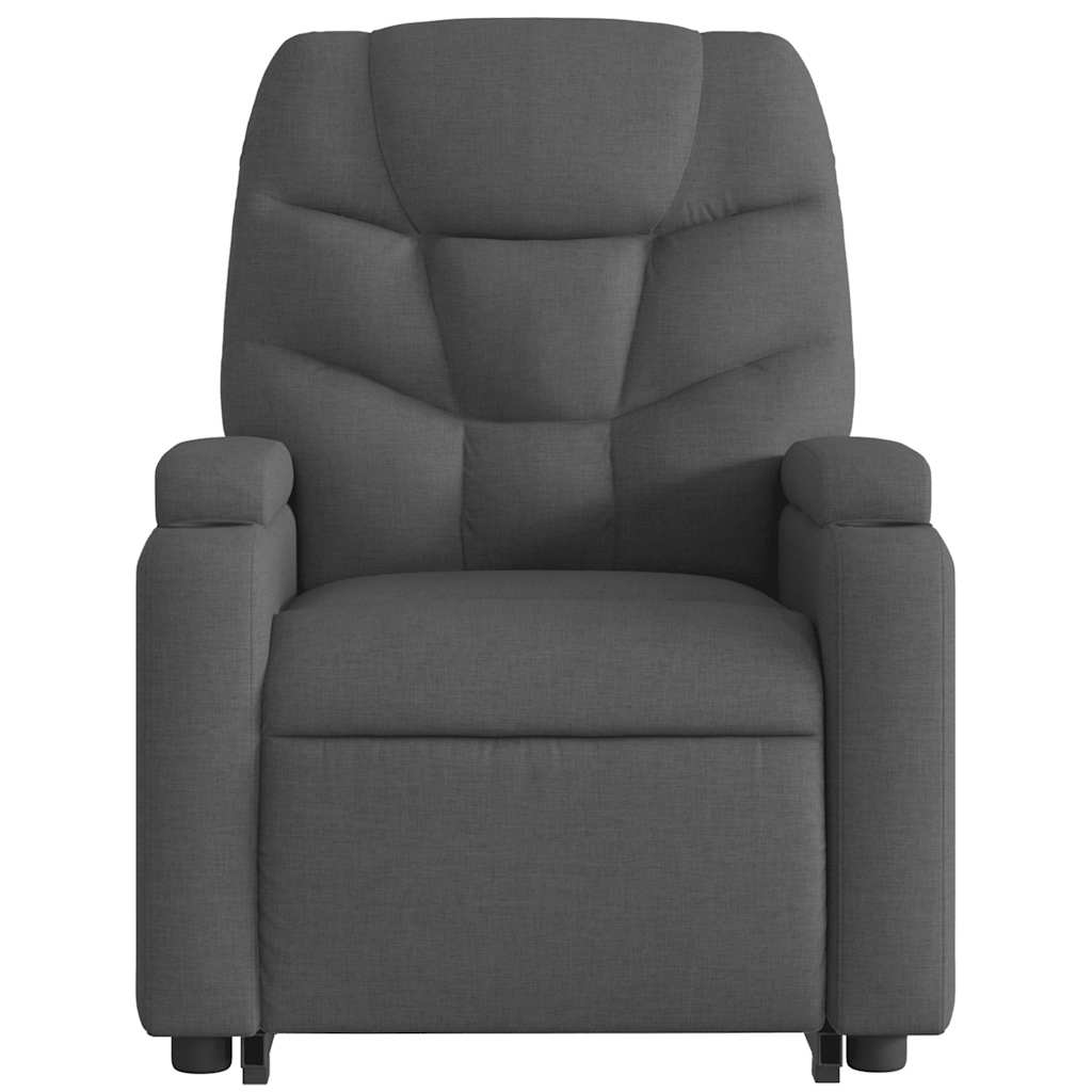Stand up Massage Recliner Chair Dark Grey Fabric