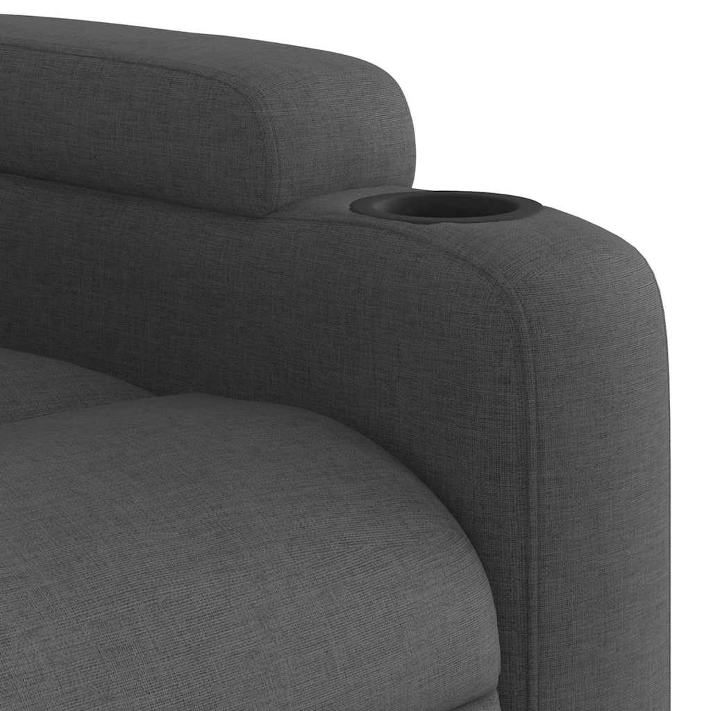Stand up Massage Recliner Chair Dark Grey Fabric
