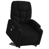 Stand up Massage Recliner Chair Black Fabric - Side View