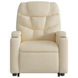 Stand up Massage Recliner Chair Cream Fabric - Extra Image