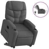 Electric Stand up Recliner Chair Dark Grey Fabric