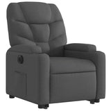 Electric Stand up Recliner Chair Dark Grey Fabric - Top-Down View