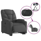 Electric Stand up Recliner Chair Dark Grey Fabric - Rear View