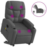 Electric Stand up Massage Recliner Chair Dark Grey Fabric - Front View