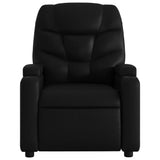 Recliner Chair Black Faux Leather - Rear View
