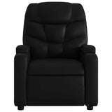 Electric Massage Recliner Chair Black Faux Leather