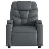 Electric Massage Recliner Chair Grey Faux Leather - Extra Image