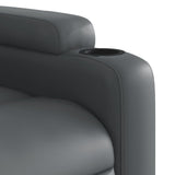 Electric Massage Recliner Chair Grey Faux Leather - Extra Image