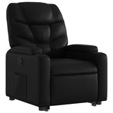 Stand up Recliner Chair Black Faux Leather - Top-Down View