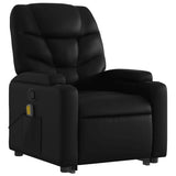 Stand up Massage Recliner Chair Black Faux Leather - Top-Down View