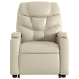 Stand up Massage Recliner Chair Cream Faux Leather - Extra Image