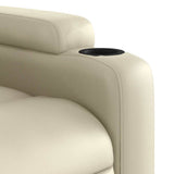 Stand up Massage Recliner Chair Cream Faux Leather - Extra Image