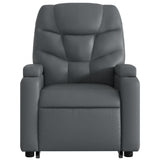 Stand up Massage Recliner Chair Grey Faux Leather - Extra Image