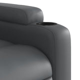Stand up Massage Recliner Chair Grey Faux Leather - Extra Image