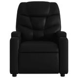 Electric Stand up Recliner Chair Black Faux Leather