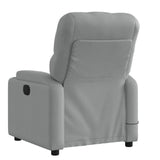 Massage Recliner Chair Light Grey Fabric - Top-Down View