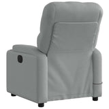 Electric Massage Recliner Chair Light Grey Fabric - Top-Down View