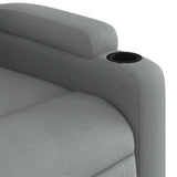 Electric Massage Recliner Chair Light Grey Fabric