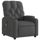 Electric Massage Recliner Chair Dark Grey Fabric