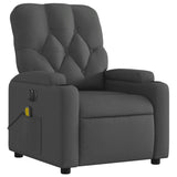 Electric Massage Recliner Chair Dark Grey Fabric - Side View