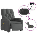 Electric Massage Recliner Chair Dark Grey Fabric - 45-Degree Angle