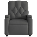 Electric Massage Recliner Chair Dark Grey Fabric - Low Angle