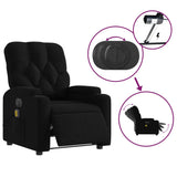 Electric Massage Recliner Chair Black Fabric - 45-Degree Angle