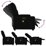Electric Massage Recliner Chair Black Fabric